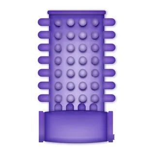 Gaine vibrante extensible, violet, picots, à piles, autre vue 4