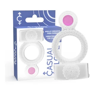Bague Lilas Double Plaisir Casual Love - vue de profil - Transparent