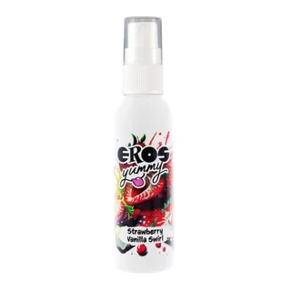 Lubrifiant comestible Yummy Spray Corporal Fraise Eros