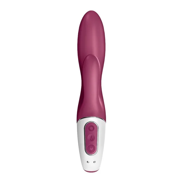 Satisfyer Heated Affair — vibromasseur rabbit chauffant et connecté, bordeaux