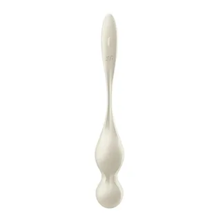 Boule de Geisha Love Birds kegel blanches Satisfyer - vue de profil