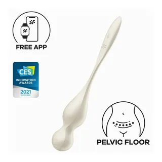 Boule de Geisha Love Birds kegel blanches Satisfyer - détail de la texture