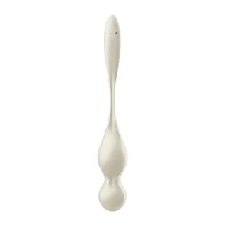 Boule de Geisha Love Birds kegel blanches Satisfyer - avec sa base
