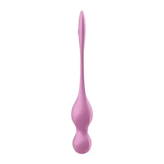 Boule de Geisha Love Birds kegel blanches Satisfyer - vue de dos - Rose