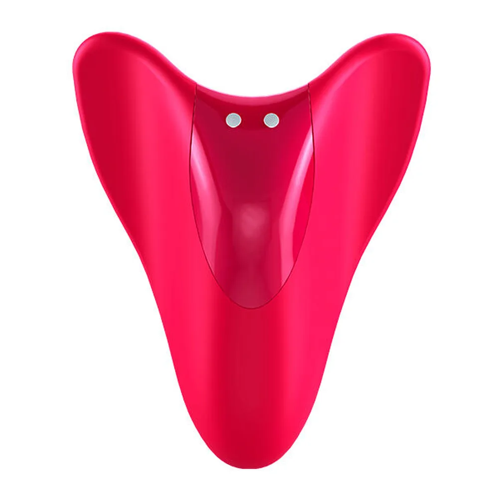 Vibromasseur silicone rose fuchsia, forme ailes, étanche, autre vue 5