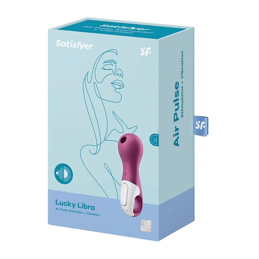 Stimulateur clitoridien en silicone rose fuchsia avec poignée annulaire blanche, forme ergonomique et arrondie, sur fond blanc
