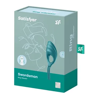 Swordsman Anneau Vibrant Satisfyer - vue de profil - Vert