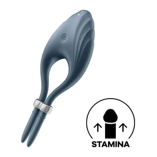 Duelist Anneau Vibrant Satisfyer - détail de la texture - Gris