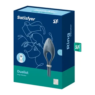 Duelist Anneau Vibrant Satisfyer - vue de dos - Gris