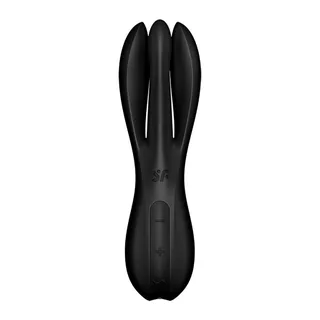 Stimulateur clitoridien Threesome 1 Satisfyer - vue de profil - Noir