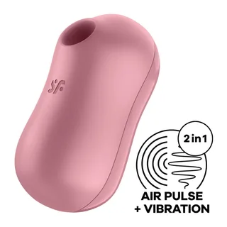 Satisfyer Cotton Candy rose de profil, embout Air Pulse