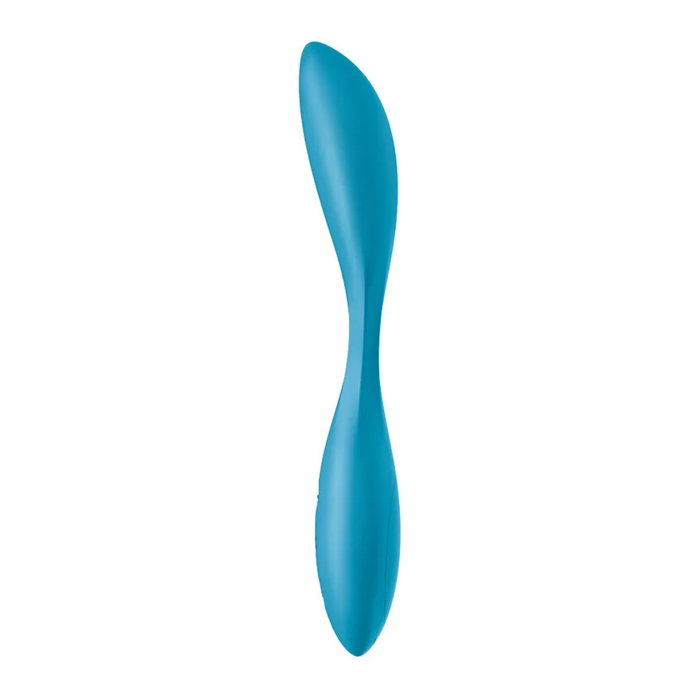 Vibromasseur bleu-vert col flexible, rechargeable, étanche, autre vue 3