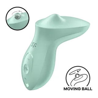 Vibrateur Exciterrr Poser sur Satisfyer - vue de profil - Menthe