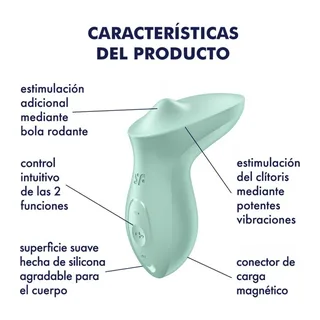 Vibrateur Exciterrr Poser sur Satisfyer - avec sa base - Menthe