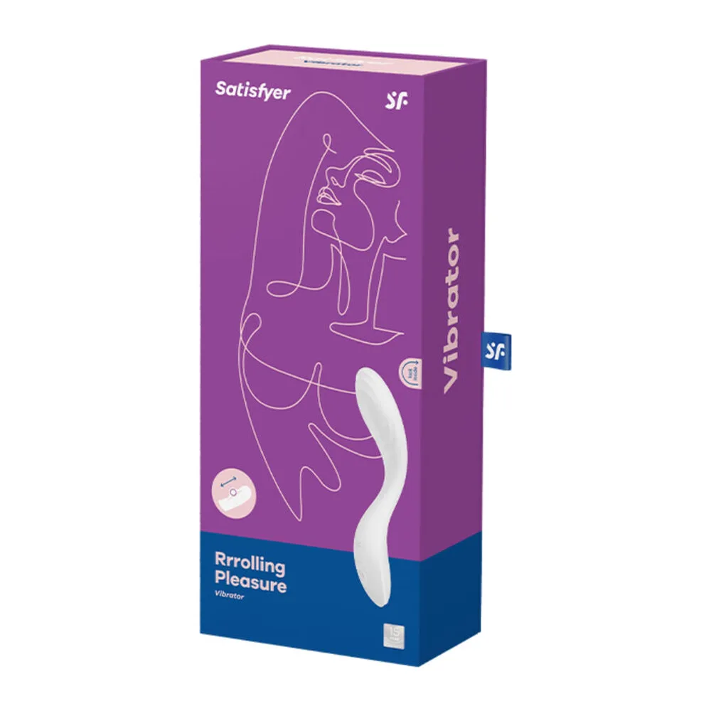 Vibromasseur Point G en silicone turquoise avec extrémité arrondie, poignée ergonomique et contrôles sensitifs, sur fond blanc