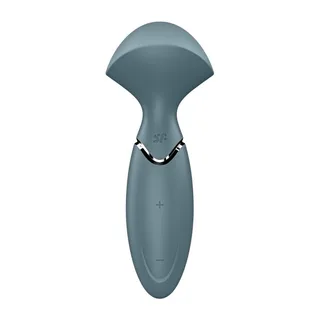 Wand Mini Wonder Satisfyer - vue de profil - Gris