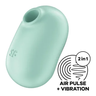 Stimulateur Vibrateur Double Air violet Satisfyer - avec sa base - Vert