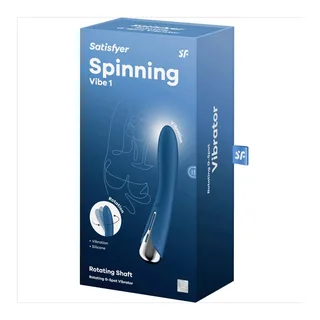 Spinning Vibe 1 Satisfyer - avec son échelle de taille - Bleu