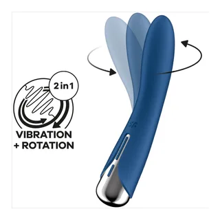 Spinning Vibe 1 Satisfyer - accessoires fournis - Bleu