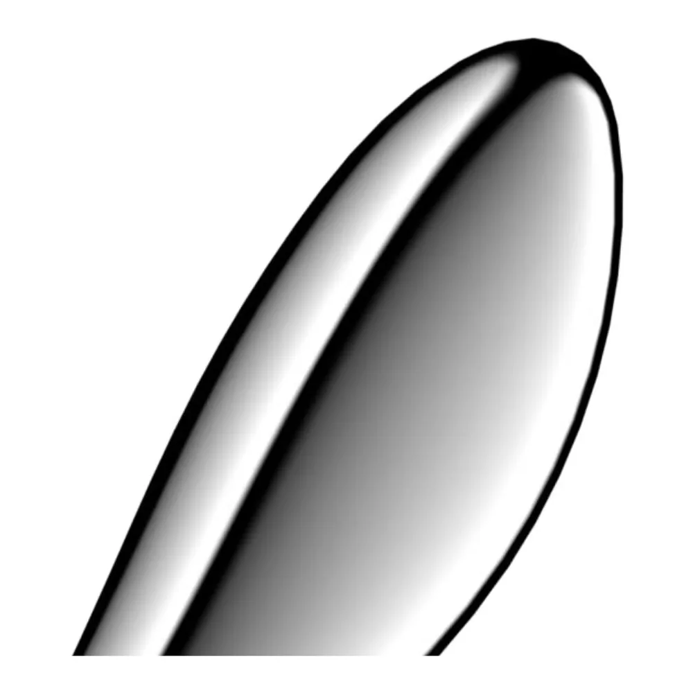 Emballage du sextoy Star Force 3 de Satisfyer, boîte grise avec illustration du produit en métal argenté aux deux extrémités arrondies de diamètres différents