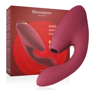 Vibromasseur rabbit Duo 2 Stimulateur Womanizer - Bordeaux