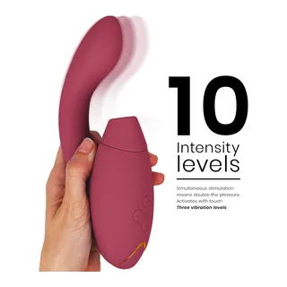 Duo 2 Stimulateur Womanizer - avec son échelle de taille - Bordeaux