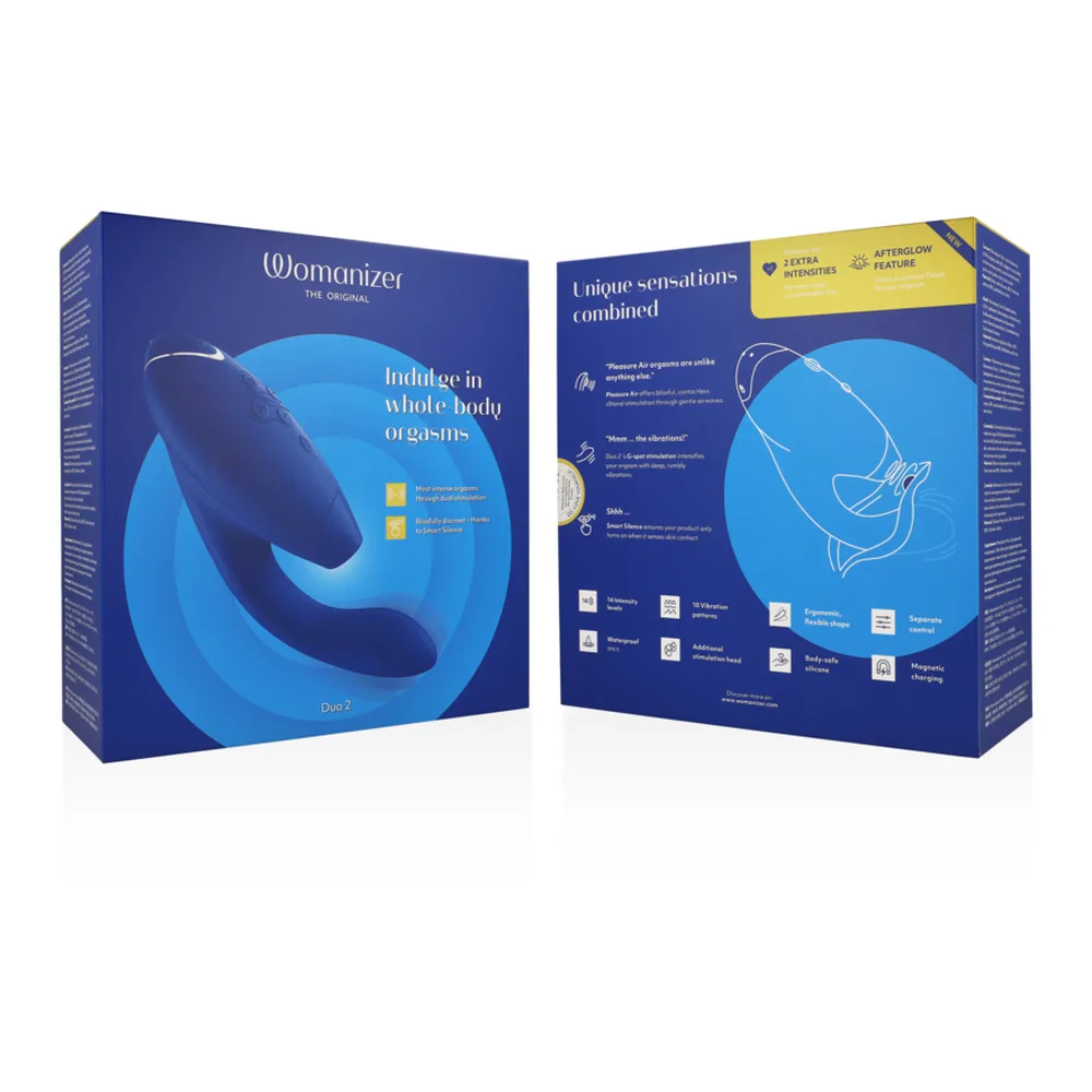 Vibromasseur rabbit silicone noir rechargeable étanche, coloris Bleu, autre vue 3