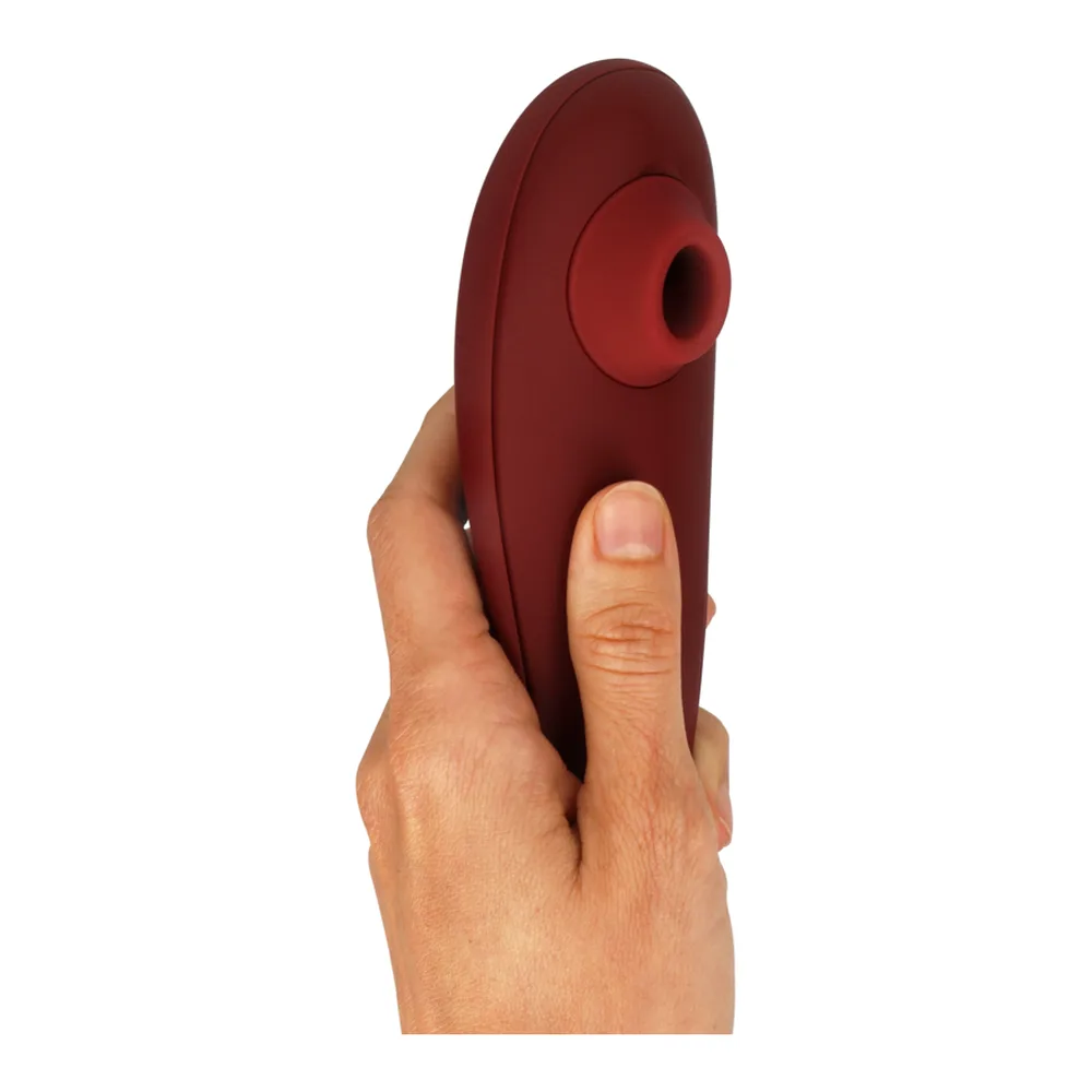 Stimulateur clitoral rechargeable, silicone rouge bordeaux, 10 modes, autre vue 3