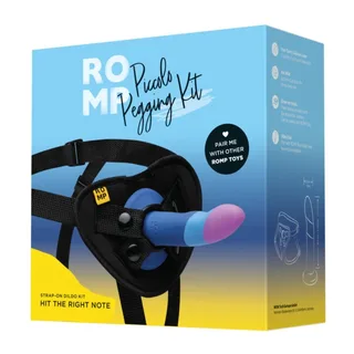 Piccolo Godemichet Silicone Ventouse 14 Romp - avec son échelle de taille