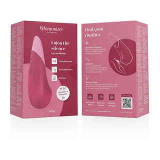 Vibe Lay-On Vibrateur Silencieux Womanizer - détail de la texture - Rose foncé