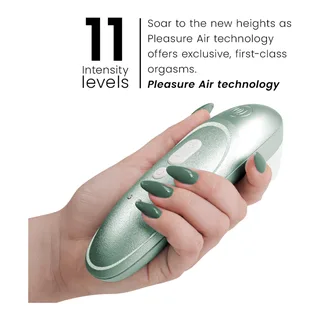 Stimulateur Clitoridien a Air Womanizer - avec son échelle de taille - Vert