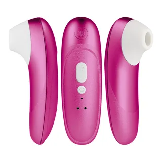 Stimulateur Clitoridien a Air Womanizer - vue de profil - Rose