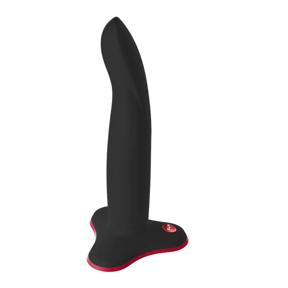 Gode point G silicone noir, base rose, tige flexible, autre vue 3