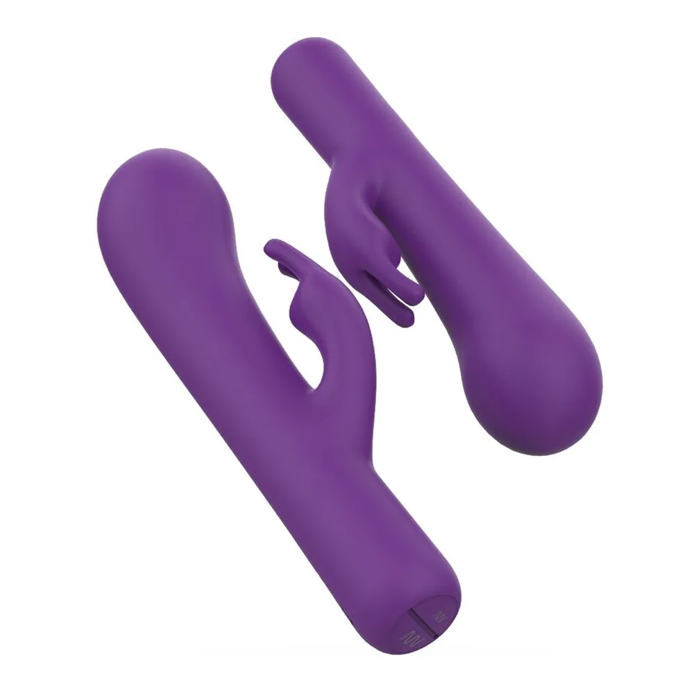 Vibromasseur rabbit silicone violet rechargeable, autre vue 2