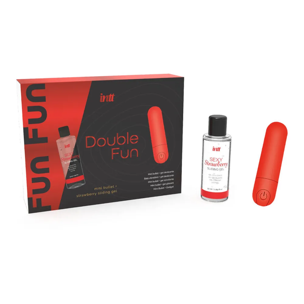Bullet vibrant rouge vif avec embout arrondi, bouton de commande symbole marche au bas, sur fond blanc