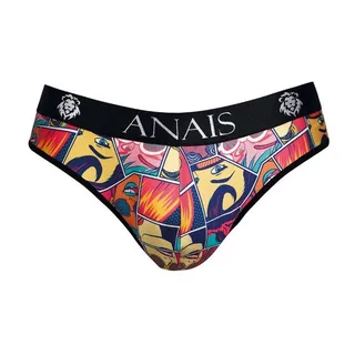 Slip homme imprimé comics noir multicolore extensible, autre vue 3