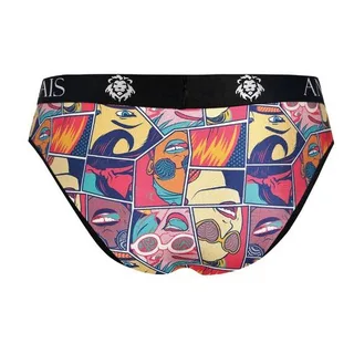 Slip homme imprimé comics noir multicolore extensible, autre vue 4