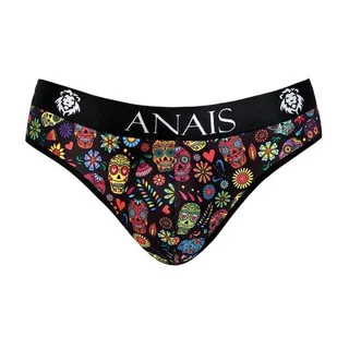 Slip homme noir motifs calaveras, extensible, autre vue 3