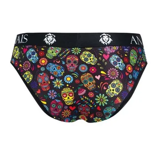 Slip homme noir motifs calaveras, extensible, autre vue 4