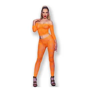 Ensemble Top Leggins Orange Chilirose