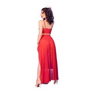 Ensemble Top et Leggings Rouge avec Accessoires Chilirose vue 10