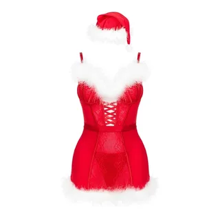 Agethe Chemise + String + Bonnet de Noël Livco Corsetti Fashion - avec sa base