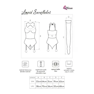 Limpid Snowflakes Body + Bas + Bandeau Livco Corsetti Fashion - avec sa base