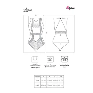 Corps Lixpen Livco Corsetti Fashion - avec son échelle de taille