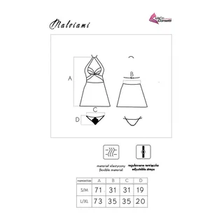 Malviami Chemise Culotte Livco Corsetti Fashion - avec son échelle de taille