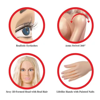 Hannah Harper Muneca Hinchable Tamano Real Con Cara 3d Vagina Y Ano Realista - vue de dos