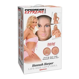 Hannah Harper Muneca Hinchable Tamano Real Con Cara 3d Vagina Y Ano Realista - avec son échelle de taille
