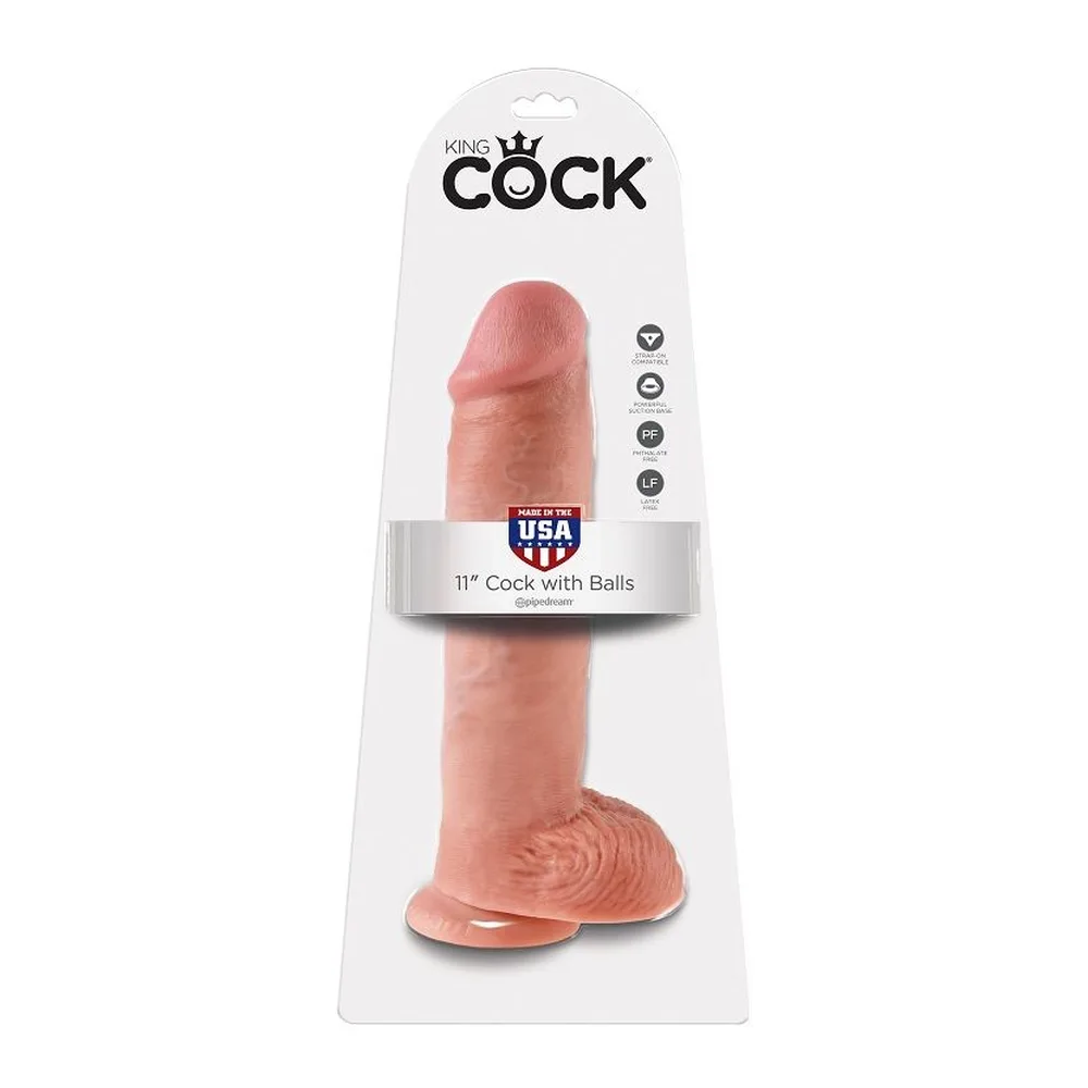 King Cock Gode avec Boules 28 cm