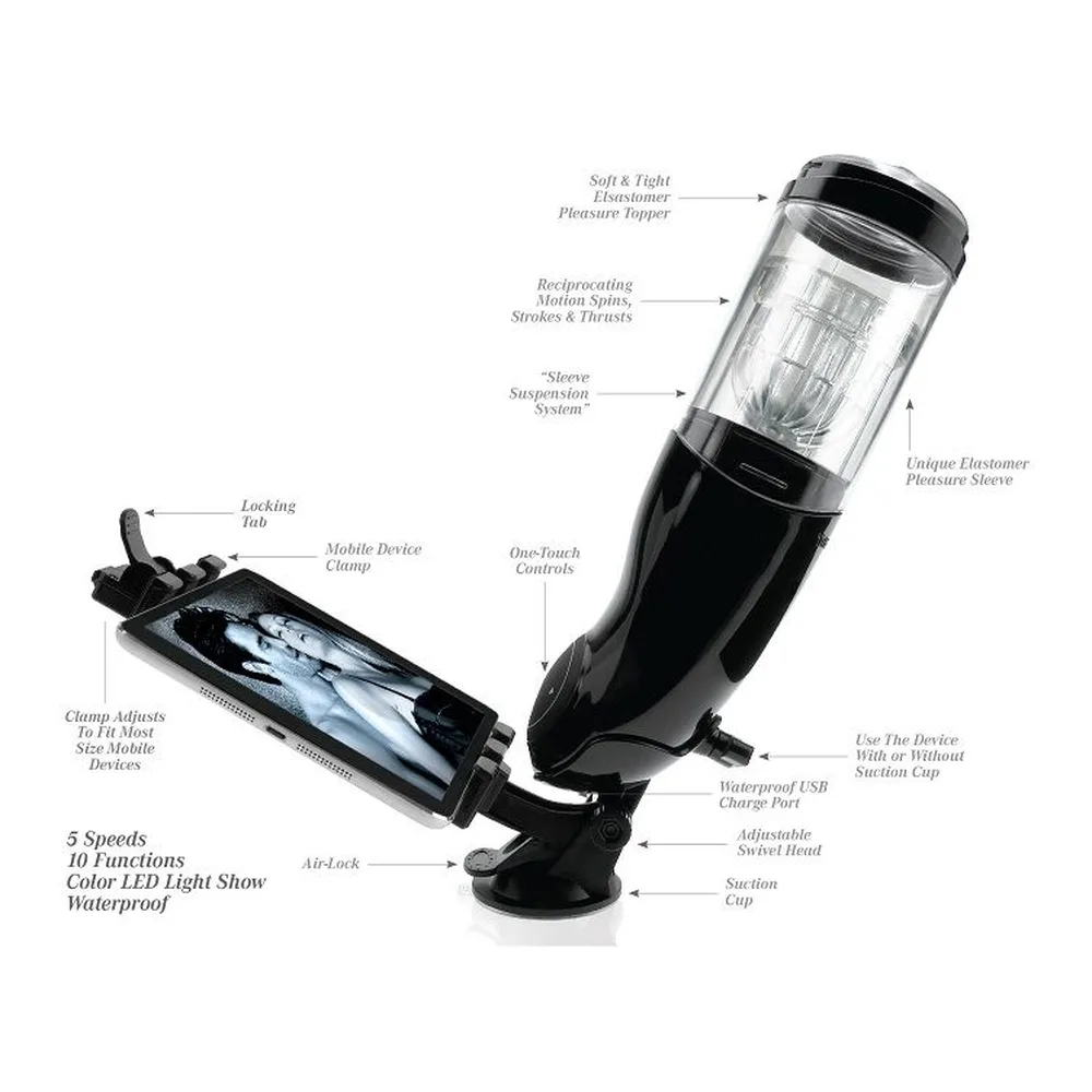 Masturbateur Pdx Mega Bator USB Bouche Rouge vue 9