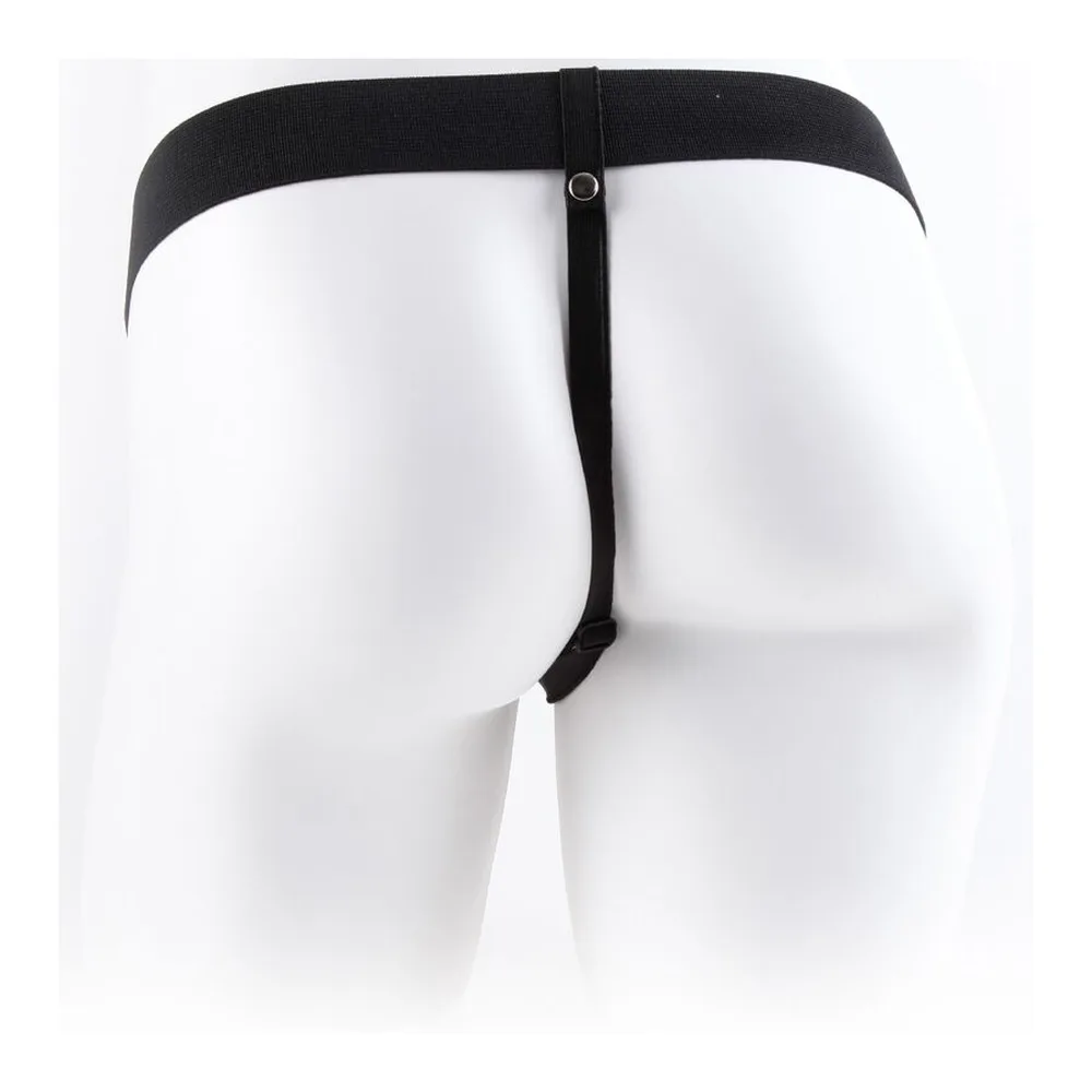 Gode-ceinture silicone chair avec harnais élastique, autre vue 4